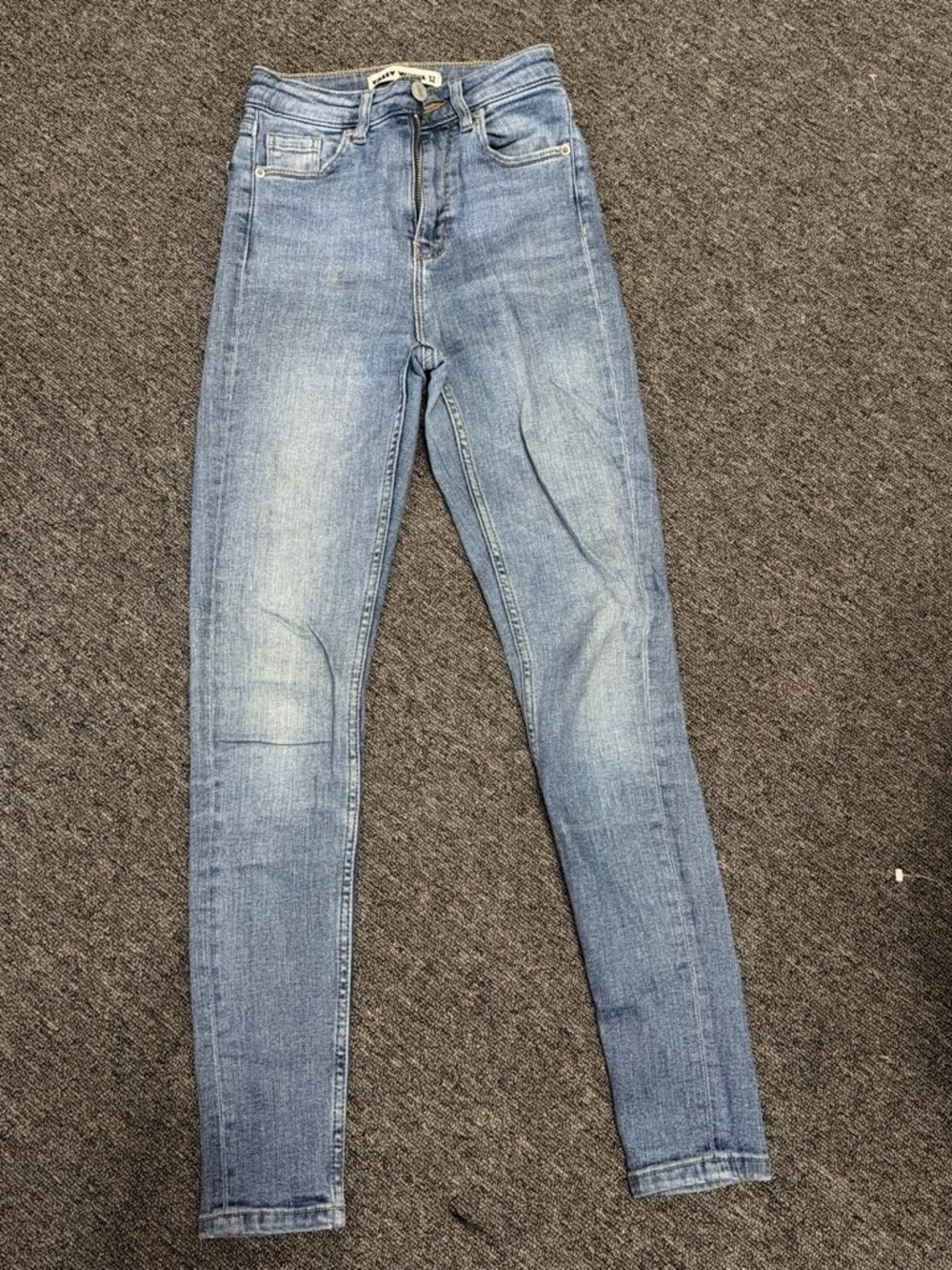 High-Rise Light Blue Skinny Jeans for Women